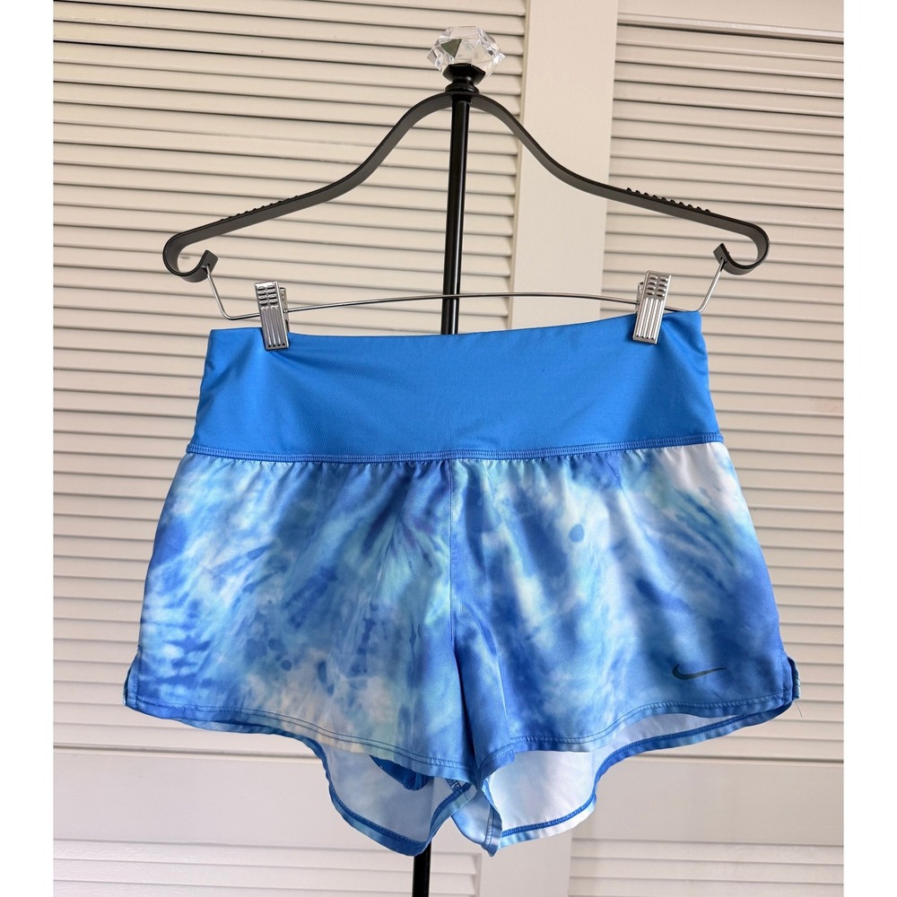 Nike Blue Tie Dye Swim Board Shorts Zipper Pocket Size M